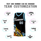 Custom Black Gradient Graffiti Pattern Sports Uniform Basketball Jersey