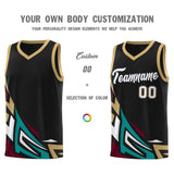 Custom Black Gradient Graffiti Pattern Sports Uniform Basketball Jersey