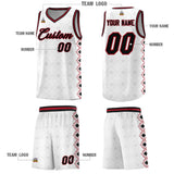 Custom White Side Blocks Sports Uniform Basketball Jersey