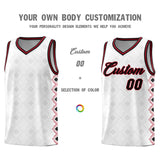 Custom White Side Blocks Sports Uniform Basketball Jersey