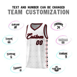 Custom White Side Blocks Sports Uniform Basketball Jersey