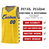 Custom Gold Side Blocks Sports Uniform Basketball Jersey