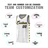 Custom White Side Blocks Sports Uniform Basketball Jersey