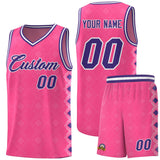 Custom Pink Side Blocks Sports Uniform Basketball Jersey