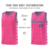 Custom Pink Side Blocks Sports Uniform Basketball Jersey