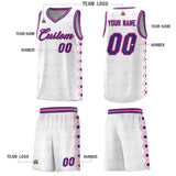 Custom White Side Blocks Sports Uniform Basketball Jersey