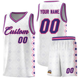 Custom White Side Blocks Sports Uniform Basketball Jersey