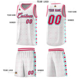 Custom White Side Blocks Sports Uniform Basketball Jersey