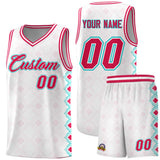 Custom White Side Blocks Sports Uniform Basketball Jersey