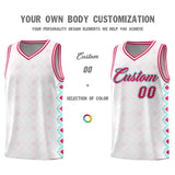 Custom White Side Blocks Sports Uniform Basketball Jersey