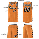 Custom Gold Orange Side Blocks Sports Uniform Basketball Jersey