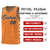 Custom Gold Orange Side Blocks Sports Uniform Basketball Jersey