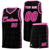 Custom Black Side Blocks Sports Uniform Basketball Jersey