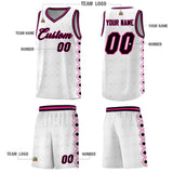 Custom White Side Blocks Sports Uniform Basketball Jersey