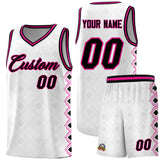 Custom White Side Blocks Sports Uniform Basketball Jersey