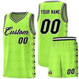 Custom Neon Green Side Blocks Sports Uniform Basketball Jersey