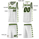 Custom White Side Blocks Sports Uniform Basketball Jersey