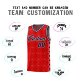 Custom Red Side Blocks Sports Uniform Basketball Jersey