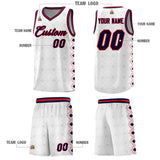 Custom White Side Blocks Sports Uniform Basketball Jersey