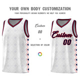 Custom White Side Blocks Sports Uniform Basketball Jersey