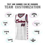 Custom White Side Blocks Sports Uniform Basketball Jersey