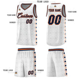 Custom White Side Blocks Sports Uniform Basketball Jersey