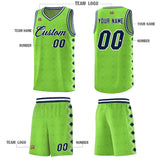 Custom Neon Green Side Blocks Sports Uniform Basketball Jersey