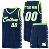 Custom Navy Side Blocks Sports Uniform Basketball Jersey