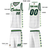 Custom White Side Blocks Sports Uniform Basketball Jersey
