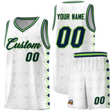 Custom White Side Blocks Sports Uniform Basketball Jersey