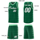 Custom Kelly Green Side Blocks Sports Uniform Basketball Jersey