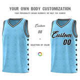 Custom Light Blue Side Blocks Sports Uniform Basketball Jersey