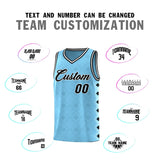 Custom Light Blue Side Blocks Sports Uniform Basketball Jersey