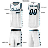 Custom White Side Blocks Sports Uniform Basketball Jersey