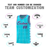 Custom Sky Blue Side Blocks Sports Uniform Basketball Jersey