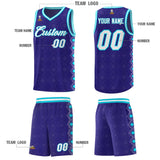 Custom Royal Side Blocks Sports Uniform Basketball Jersey