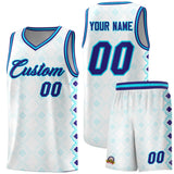 Custom White Side Blocks Sports Uniform Basketball Jersey