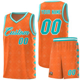 Custom Orange Side Blocks Sports Uniform Basketball Jersey