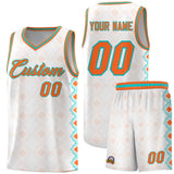 Custom White Side Blocks Sports Uniform Basketball Jersey