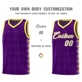 Custom Purple Side Blocks Sports Uniform Basketball Jersey