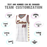 Custom White Side Blocks Sports Uniform Basketball Jersey