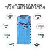 Custom Light Blue Side Blocks Sports Uniform Basketball Jersey