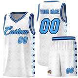 Custom White Side Blocks Sports Uniform Basketball Jersey