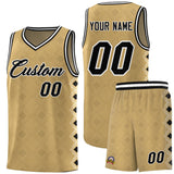 Custom Old Gold Side Blocks Sports Uniform Basketball Jersey