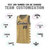 Custom Old Gold Side Blocks Sports Uniform Basketball Jersey
