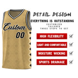 Custom Old Gold Side Blocks Sports Uniform Basketball Jersey