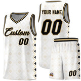 Custom White Side Blocks Sports Uniform Basketball Jersey