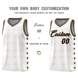 Custom White Side Blocks Sports Uniform Basketball Jersey