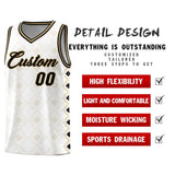 Custom White Side Blocks Sports Uniform Basketball Jersey