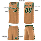 Custom Light Brown Side Blocks Sports Uniform Basketball Jersey